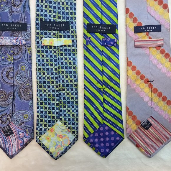 Ted Baker Designer Men Neck Tie (Set of 4) - Picture 1 of 5